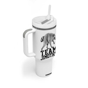 Team Jimothy Viral Seattle Raccoon Tumbler With Handle Vintage Trash Panda Meme Graphic
