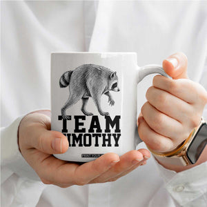 Team Jimothy Viral Seattle Raccoon Coffee Mug Vintage Trash Panda Meme Graphic