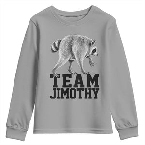 Team Jimothy Viral Seattle Raccoon Youth Sweatshirt Vintage Trash Panda Meme Graphic TS02 Sport Gray Print Your Wear