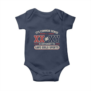 Save Girls Sports XX Does Not Equal XY Baby Onesie Biological Science Vintage Varsity Athletic Graphic