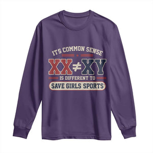 Save Girls Sports XX Does Not Equal XY Long Sleeve Shirt Biological Science Vintage Varsity Athletic Graphic