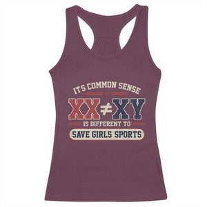 Save Girls Sports XX Does Not Equal XY Racerback Tank Top Biological Science Vintage Varsity Athletic Graphic