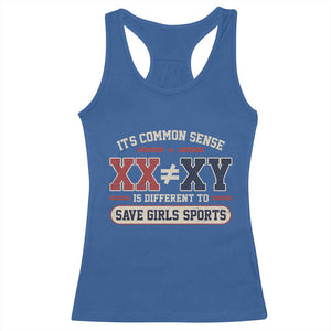Save Girls Sports XX Does Not Equal XY Racerback Tank Top Biological Science Vintage Varsity Athletic Graphic