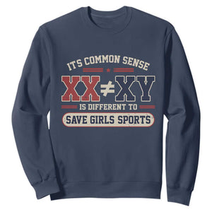Save Girls Sports XX Does Not Equal XY Sweatshirt Biological Science Vintage Varsity Athletic Graphic