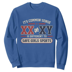 Save Girls Sports XX Does Not Equal XY Sweatshirt Biological Science Vintage Varsity Athletic Graphic