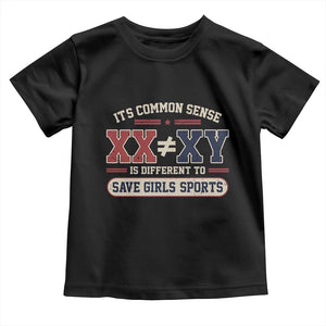 Save Girls Sports XX Does Not Equal XY Toddler T Shirt Biological Science Vintage Varsity Athletic Graphic