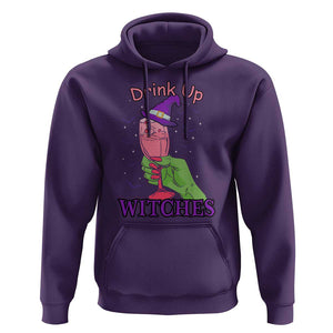 Drinking Witch Hoodie Drink Up Witches Wine Lover TS02 Purple Print Your Wear
