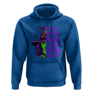 Halloween Witch Hoodie Resting Witch Face I'm Just Wicked That Way TS02 Royal Blue Print Your Wear