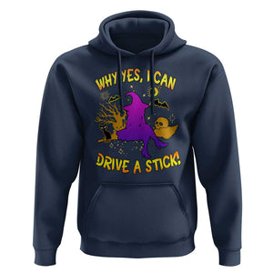 Halloween Witch Hoodie Why Yes I Can Drive A Stick TS02 Navy Print Your Wear