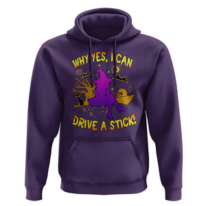 Halloween Witch Hoodie Why Yes I Can Drive A Stick TS02 Purple Print Your Wear
