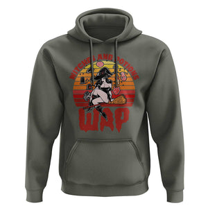 WAP Witches And Potions Retro Hoodie TS02 Military Green Print Your Wear