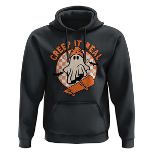 Halloween Skating Boo Sheet Hoodie Creep It Real Ghost Fall Season Retro Vintage TS02 Black Print Your Wear