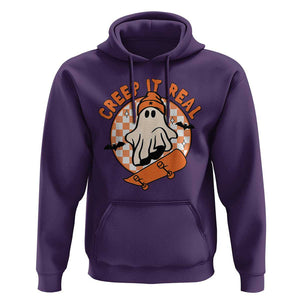 Halloween Skating Boo Sheet Hoodie Creep It Real Ghost Fall Season Retro Vintage TS02 Purple Print Your Wear