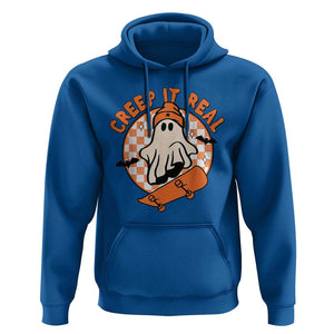 Halloween Skating Boo Sheet Hoodie Creep It Real Ghost Fall Season Retro Vintage TS02 Royal Blue Print Your Wear