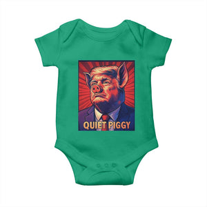 Quiet Piggy Sarcastic Trump Baby Onesie Funny Pig Political Satire TS02 Irish Green Print Your Wear