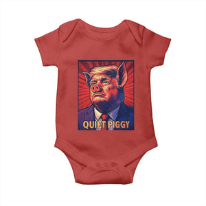 Quiet Piggy Sarcastic Trump Baby Onesie Funny Pig Political Satire TS02 Red Print Your Wear