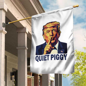 Quiet Piggy Shhh Trump Meme Garden Flag Funny Political Satire Free Speech TS02 Print Your Wear