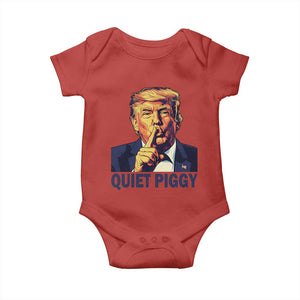 Quiet Piggy Shhh Trump Meme Baby Onesie Funny Political Satire Free Speech TS02 Red Print Your Wear