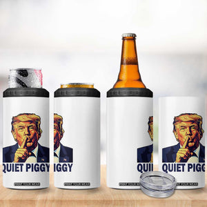 Quiet Piggy Shhh Trump Meme 4 in 1 Can Cooler Tumbler Funny Political Satire Free Speech TS02 Print Your Wear