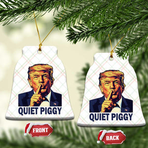 Quiet Piggy Shhh Trump Meme Ceramic Ornament Funny Political Satire Free Speech TS02 Print Your Wear