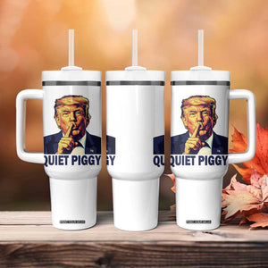 Quiet Piggy Shhh Trump Meme Tumbler With Handle Funny Political Satire Free Speech TS02 Print Your Wear