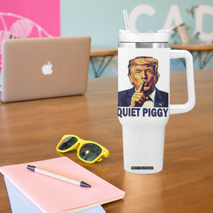 Quiet Piggy Shhh Trump Meme Tumbler With Handle Funny Political Satire Free Speech TS02 Print Your Wear