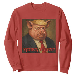 Quiet Piggy Surreal Pig Trump Meme Sweatshirt Political Satire Parody TS02 Red Print Your Wear