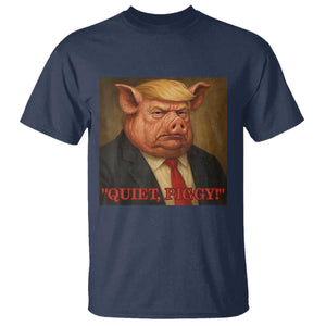 Quiet Piggy Surreal Pig Trump Meme T Shirt Political Satire Parody TS02 Navy Print Your Wear