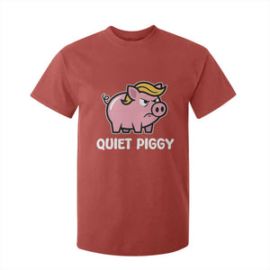 Quiet Piggy Funny Blonde Pig T Shirt For Kid Political Satire Humor Free Speech Cute Cartoon TS02 Red Print Your Wear