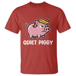 Quiet Piggy Funny Blonde Pig T Shirt Political Satire Humor Free Speech Cute Cartoon TS02 Red Print Your Wear