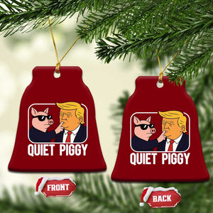 Quiet Piggy Shhh Trump Meme Ceramic Ornament Sassy Pig Parody Funny Political Satire TS02 Print Your Wear
