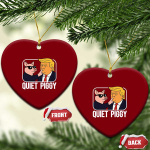 Quiet Piggy Shhh Trump Meme Ceramic Ornament Sassy Pig Parody Funny Political Satire TS02 Print Your Wear