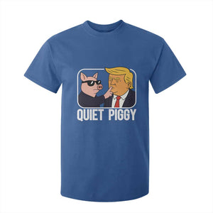 Quiet Piggy Shhh Trump Meme T Shirt For Kid Sassy Pig Parody Funny Political Satire TS02 Royal Blue Print Your Wear