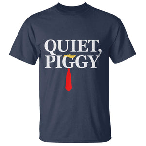 Quiet Piggy Funny Blonde T Shirt Political Satire Humor Free Speech TS02 Navy Print Your Wear