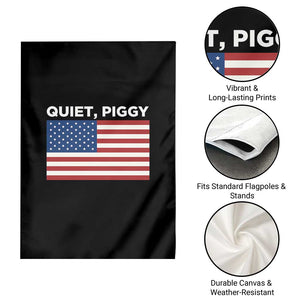 Quiet Piggy Patriotic Meme Garden Flag Satirical USA Flag Free Speech TS02 Print Your Wear