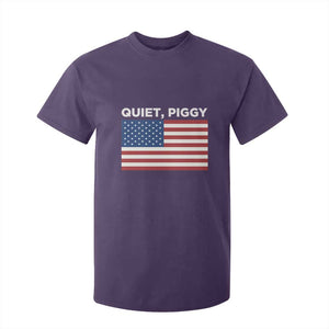 Quiet Piggy Patriotic Meme T Shirt For Kid Satirical USA Flag Free Speech TS02 Purple Print Your Wear