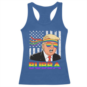 Rainbow Bubba Trump Viral Meme Racerback Tank Top Funny Pride Parody American LGBTQ Flag TS02 Royal Blue Print Your Wear