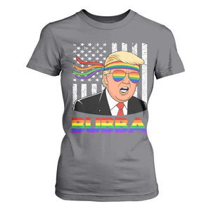 Rainbow Bubba Trump Viral Meme T Shirt For Women Funny Pride Parody American LGBTQ Flag TS02 Charcoal Print Your Wear
