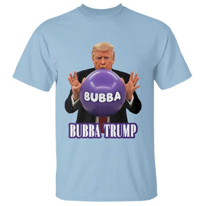 Bubba Trump Blowing Balloon Meme T Shirt Funny Political Scandal Parody for Viral Humor Fans TS02 Light Blue Print Your Wear