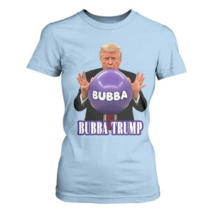 Bubba Trump Blowing Balloon Meme T Shirt For Women Funny Political Scandal Parody for Viral Humor Fans TS02 Light Blue Print Your Wear