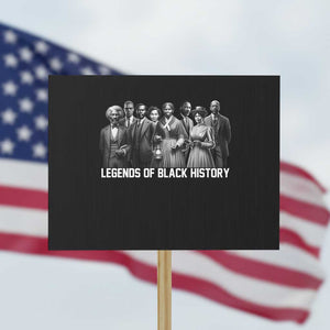 Legends of Black History Protest Sign Civil Rights Leaders TS02 Horizontal 18" × 24" Black Print Your Wear