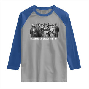 Legends of Black History Raglan Shirt Civil Rights Leaders TS02 Sport Gray Royal Print Your Wear