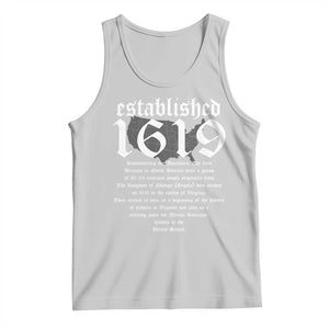 African American History Tank Top Project 1619 Established American Map Retro Vintage TS02 Ash Print Your Wear