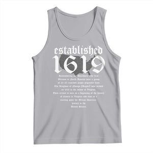 African American History Tank Top Project 1619 Established American Map Retro Vintage TS02 Athletic Heather Print Your Wear