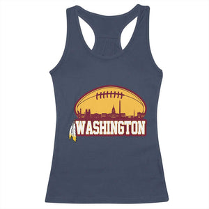 Washington Skyline Native American Feather Pride Racerback Tank Top Football Sports Fan TS02 Navy Print Your Wear