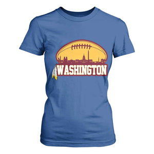 Washington T Shirt For Women Football Native American Feather TS02 Royal Blue Print Your Wear