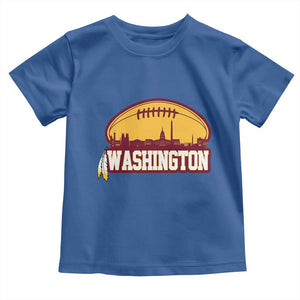 Washington Skyline Native American Feather Pride Toddler T Shirt Football Sports Fan TS02 Royal Blue Print Your Wear