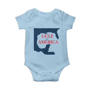 Trump America's Gulf Baby Onesie North America Map TS02 Light Blue Print Your Wear
