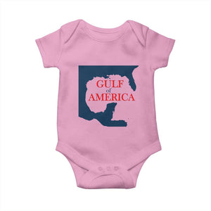 Trump America's Gulf Baby Onesie North America Map TS02 Light Pink Print Your Wear