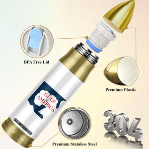 Trump America's Gulf Bullet Tumbler North America Map TS02 Print Your Wear